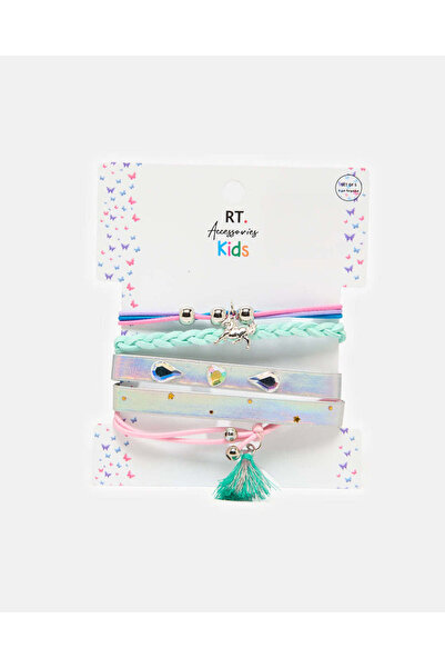 REDTAG Girls Assorted Embellished Bracelet Set (5 Piece)