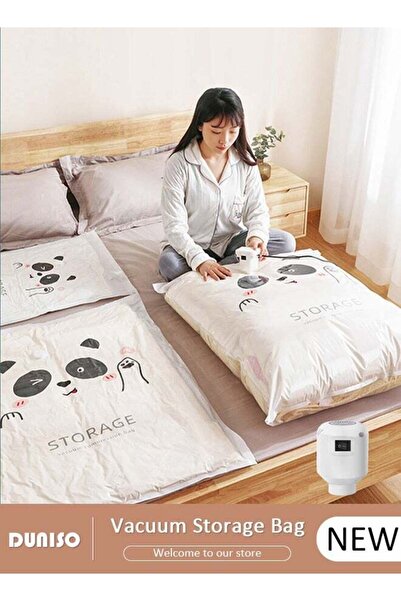 DOMEET أكياس تخزين مفرغة من الهواء من دانيسو، عبوة من 10 أكياس (2 كبير + 4 مت...