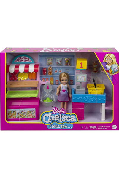 Barbie Barbie playset, Chelsea doll at the supermarket, blonde hair, 3 years+