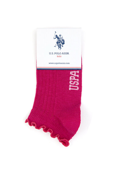 U.S. Polo Assn. Girl's Pink Booties Socks 50318073-Vr041