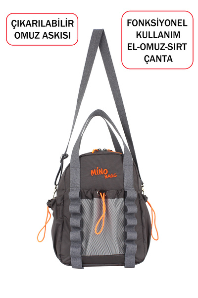 Dada Functional Gray Color Women's Shoulder Bag Backpack and Handbag Ultra Light Fabric