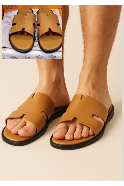 essentialneedsforall Men’s Premium H-Cut Comfort Slide Sandals | Soft Footbed | Anti-Slip Sole | Luxury Casual Slippers