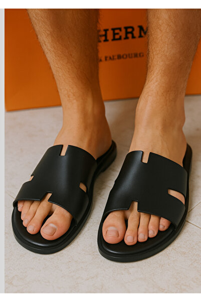 essentialneedsforall Men’s Premium H-Cut Comfort Slide Sandals | Soft Footbed | Anti-Slip Sole | Luxury Casual Slippers