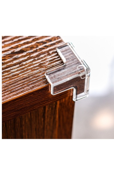 SEM Set de 4 colțare de masă tip T, autoadezive, transparente, 45x45x45 mm