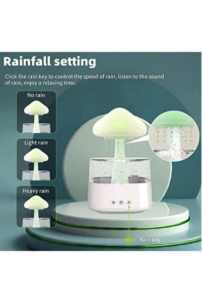 HASSAN MUSHROOM style humidifier made of ABS with remote control 450 ml white
