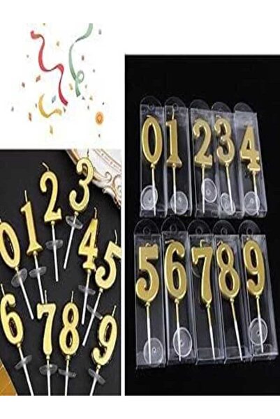 GenelTedarik 0 dan 9 a kadar gold mini rakam sayı MUM Seti,10lu gold balon