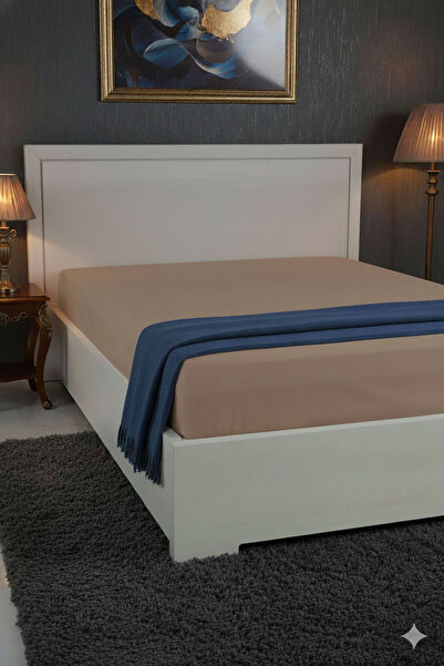 FAVORA 100% Cotton Ranforce Premium King Size Fitted Sheet - Mocha