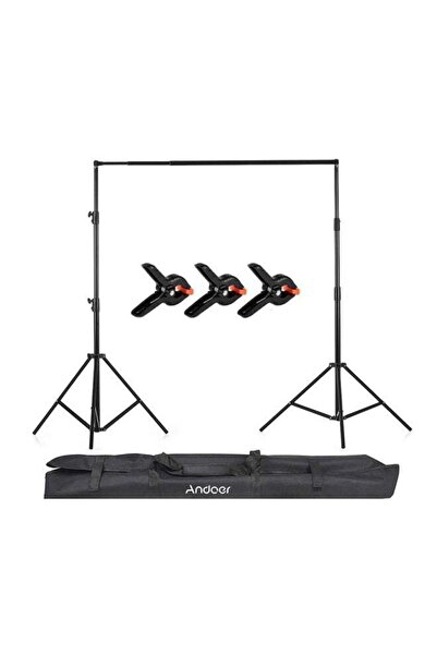 Andoer مجموعة حامل خلفية تصوير استوديو قابلة للتعديل، مكونة من 5 قطع، باللون ...