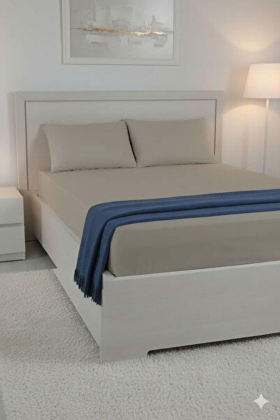 FAVORA 100% Cotton Ranforce Premium King Size Fitted Sheet Set - Mink