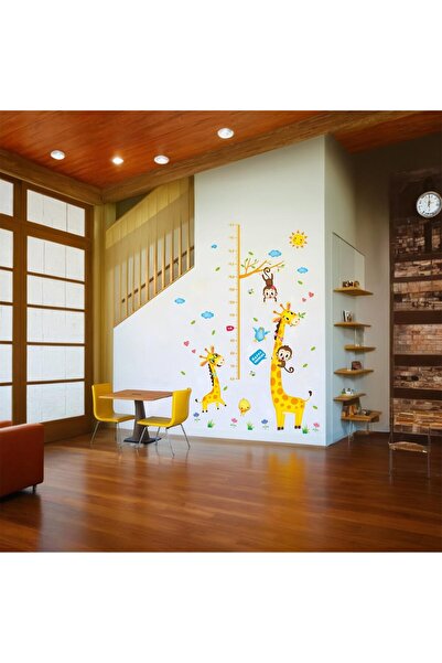 Duomama ملصق جداري قابل للإزالة لمخطط نمو الأطفال - رسوم متحركة لحيوانات، ذات...