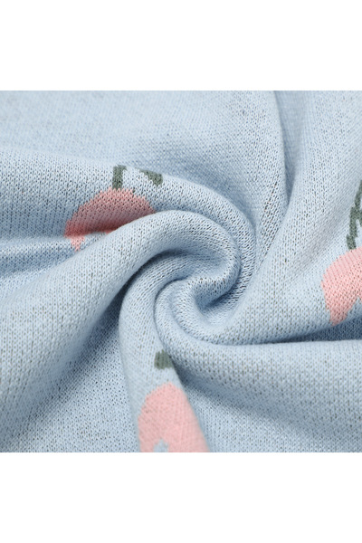 Ominii Baby floral knitted swaddle blanket 100*80cm