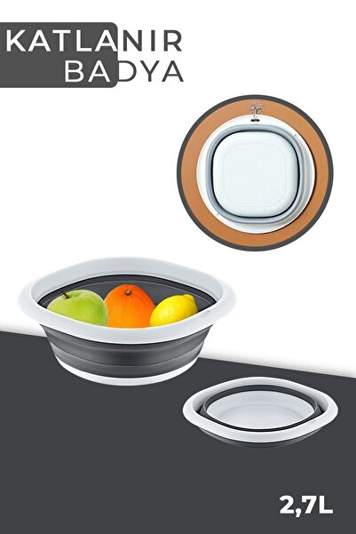 NATURAWİN Katlanır Badya Leğen Akordiyon Katlanabilir Badya 2,7 Lt Ak-698