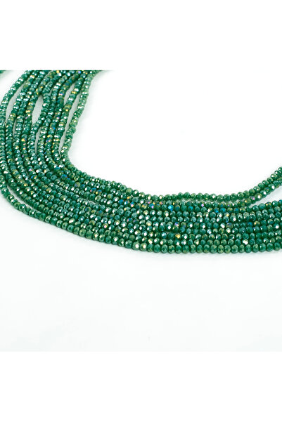 yfhobi 1 Dizi (130-135 Adet) - 3 mm Yassı Kristal Cam Boncuk Dizisi Mat Janja...