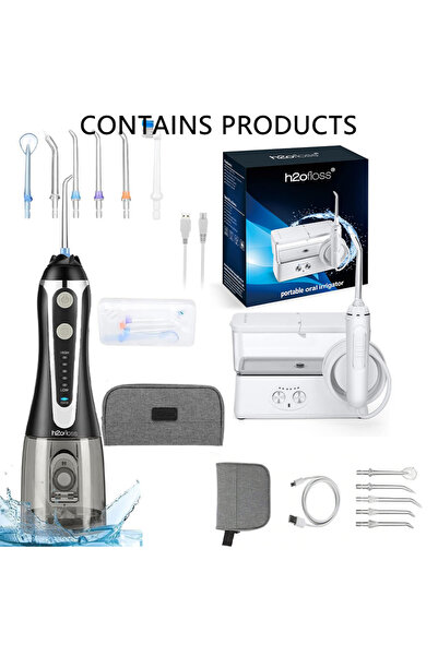 h2ofloss Water Flosser Cleaning Set - Multiple Replacement Nozzles, for Home and Travel