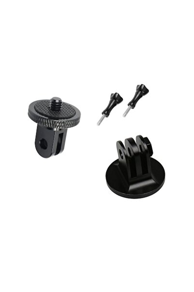 XTW Adaptor de montare pentru trepied din aluminiu, format din 2 piese, cu rotire la 360° și 2 șuruburi pentru camere GoPro și de acțiune