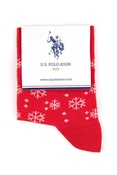 U.S. Polo Assn. Girl's Red Socks 50318071-Vr030