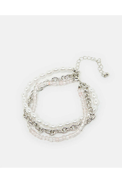 REDTAG Girls Silver Embellished