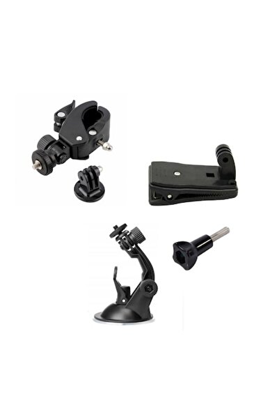 Alta Set de 5 accesorii pentru GoPro și camere de acțiune — Suport rucsac, Ventuză, Clemă, Adaptare la 360°