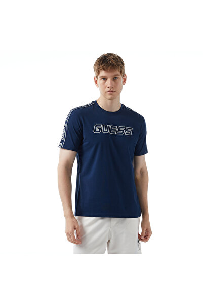 Guess Arlo Erkek Mavi T-Shirt