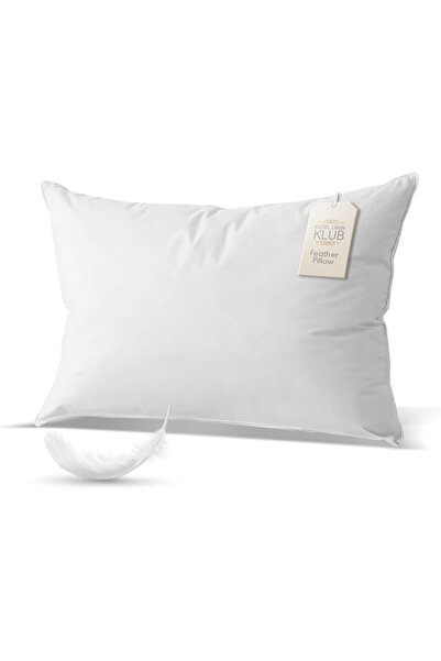 Hotel Linen Klub وسادة فاخرة من ريش البط - فندق لينين كلوب، 1.1 كجم، 50 × 70 سم