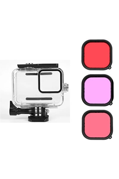 XTW Carcasă impermeabilă cu 3 filtre subacvatice – Compatibilă cu GoPro Hero ...