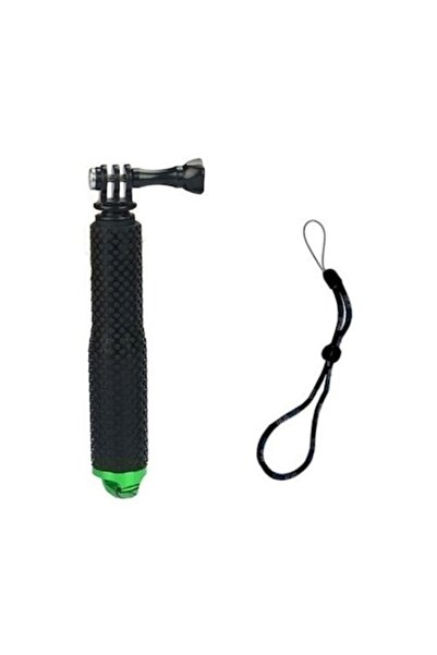 XTW Selfie Stick 28-92 cm, Black/Green, Mount for GoPro, Insta360, SJcam, DJI, Phone