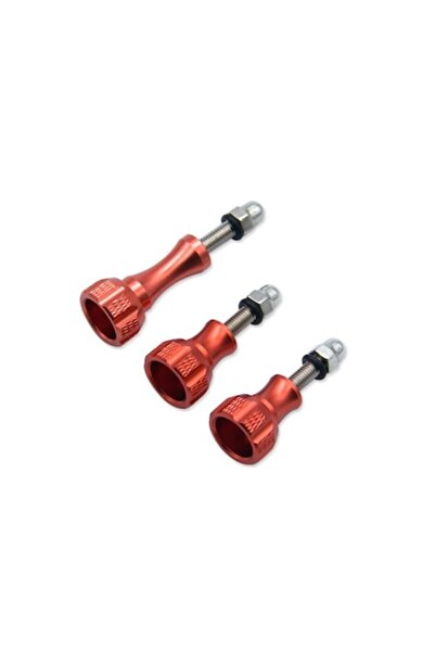 Alta Set of 3 CNC Aluminum Screws for Action Cameras GoPro Hero Session Max Mini Red