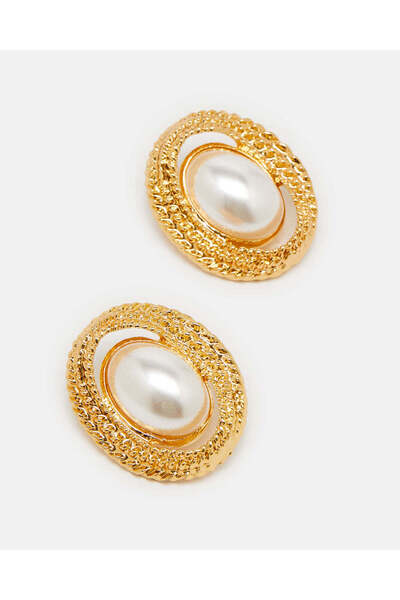 REDTAG قرط نسائي مزين بالذهب