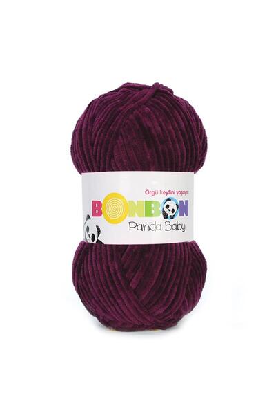 NAKO Bonbon Panda Baby 3098 Mürdüm (1 Adet) Örgü İpi