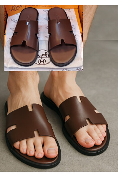 essentialneedsforall Men’s Premium H-Cut Comfort Slide Sandals | Soft Footbed | Anti-Slip Sole | Luxury Casual Slippers