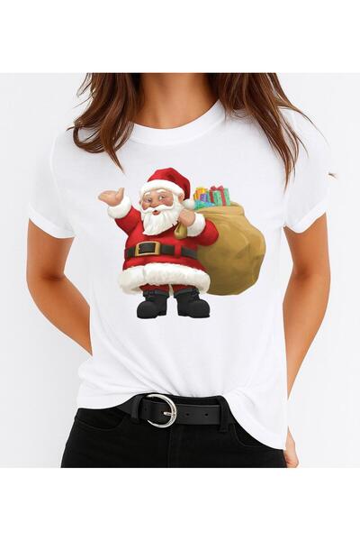 OEM 100% Cotton T-shirt Santa Claus with Gifts