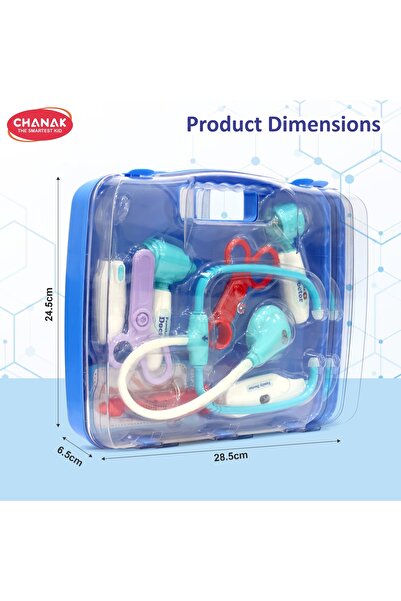 Chanak Premium Doctor Set Briefcase for Kids – 9-Piece LED Light Doctor Kit for Kids 3+
