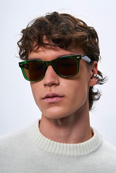 Bilge Karga Jack Green Leopard Brown Men's Sunglasses