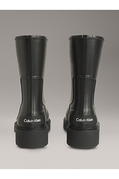 Calvin Klein Kadın Su Geçirmez Tırtıklı Tabanlı Yağmur Botu - Siyah