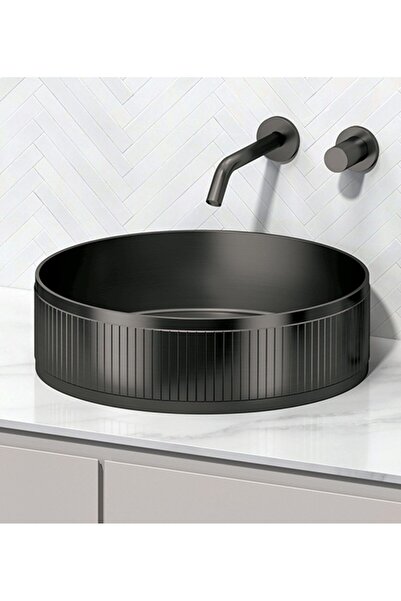 SanDonna Stainless steel sink - HD400 ROUND BLACK