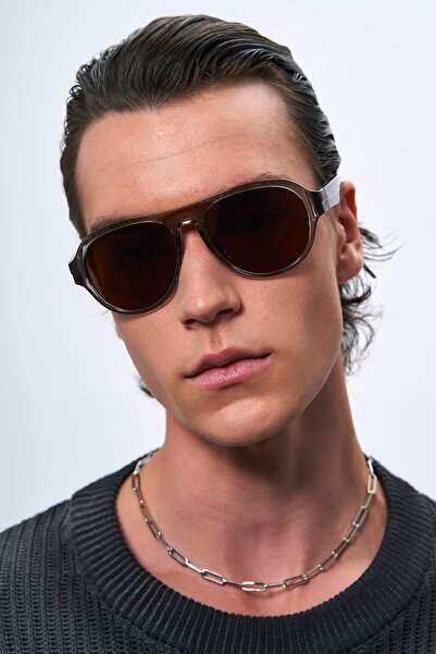 Bilge Karga Çardak Grey Brown Men's Sunglasses