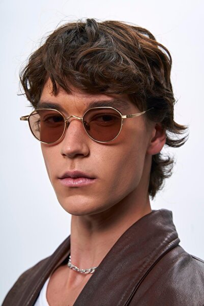 Bilge Karga Edwin Gold Nude Men's Sunglasses