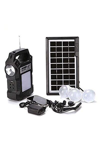 MANDU Pachet Solar Cu Lanterna, Radio FM, MP3, USB, Slot MicroSD