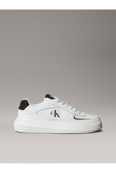 Calvin Klein Süet Detaylı Logolu Sneaker Ayakkabı YW0YW0200101W AYAKKABI YW0YW02001 01W
