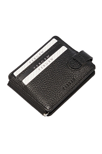 Tergan Siyah Hakiki Deri Unisex Kredi Kartlık - S1KK00001637-D68