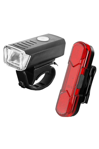 PRİZE Set far si stop pentru bicicleta HY027 cu incarcare USB