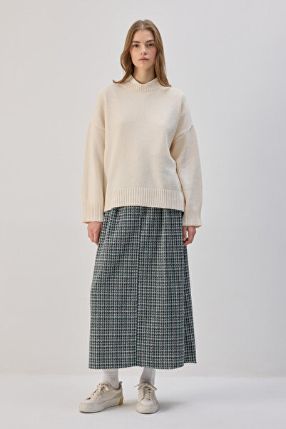 Touché Privé Tweed Pleated Skirt
