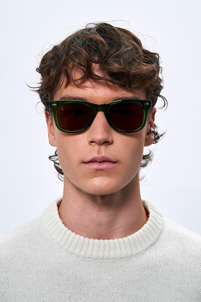 Bilge Karga Jack Green Leopard Brown Men's Sunglasses