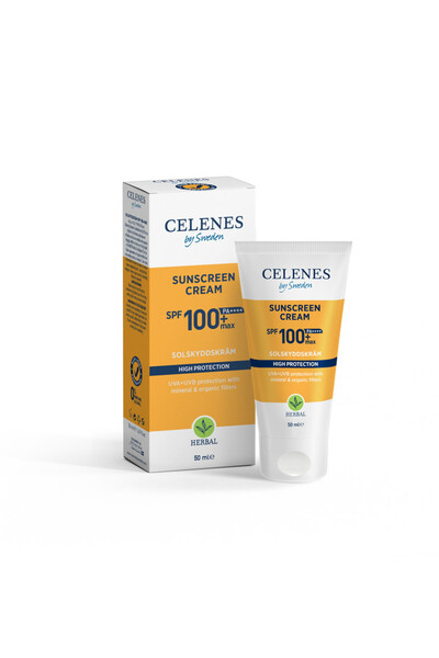 celenes by sweden كريم واقي من الشمس بالأعشاب بحماية عالية SPF 100+ Max - لجم...