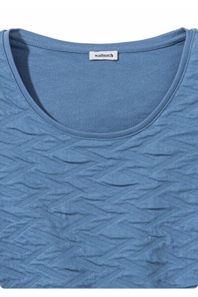 Org Marka Store Walbusch 43-5865/886.882 Embosed 0 Neck Long Sleeve Tsh