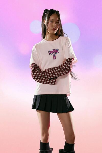 Bershka KPop Demon Hunters Huntr/x short sleeve print T-shirt