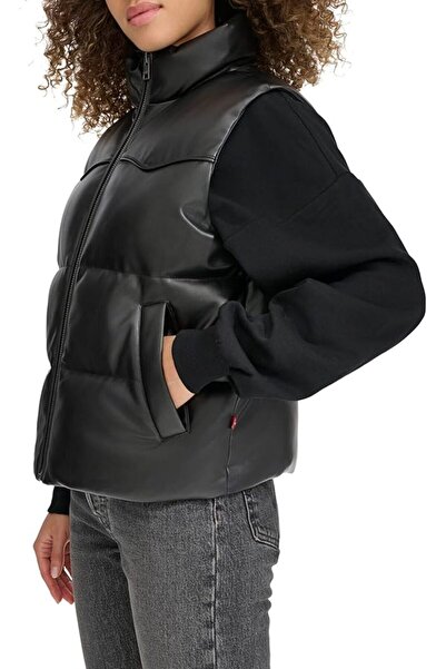 Levi's Faux leather puffer vest vest blk