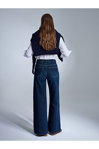 Dilvin 72094 100% Cotton Wide Leg Jean-Tint