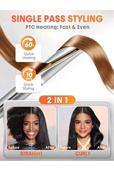 SHEGLAM Hair 2 in 1 Straight and Wavy Hair