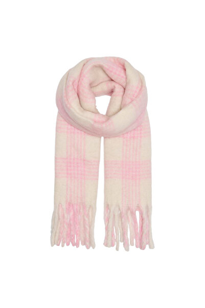 ONLY ONLRIKKA LIFE CHECK SCARF Γυναικείο Λευκό Φουλάρι - 15299762